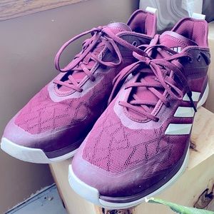 Maroon Adidas Running/Training Shoes, size 12